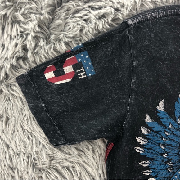 Affliction Tshirt Womens Small Vneck Skull Bike Week Dayton Beach Wings - Picture 7 of 9